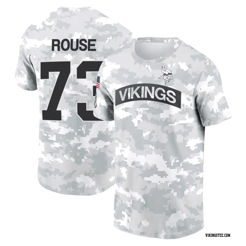 Men's Minnesota Vikings ＃73 Walter Rouse Camo Arctic 2024 Salute to Service Performance T-Shirt