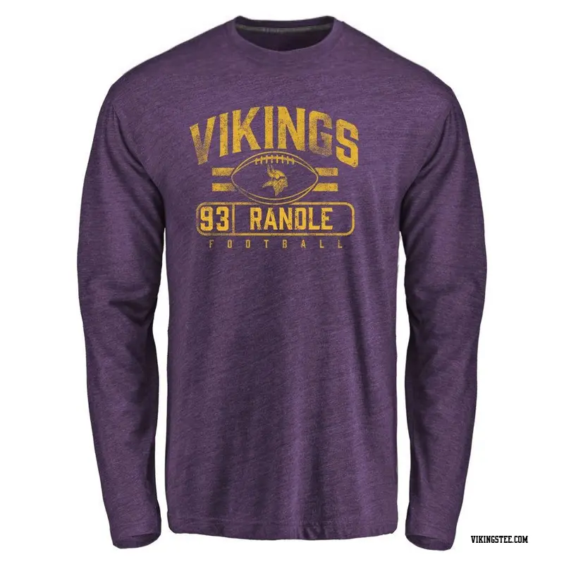 Youth Minnesota Vikings ＃93 John Randle Purple Flanker Long Sleeve T-Shirt